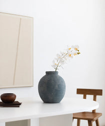 Jarrón decorativo de cerámica Terra Azul